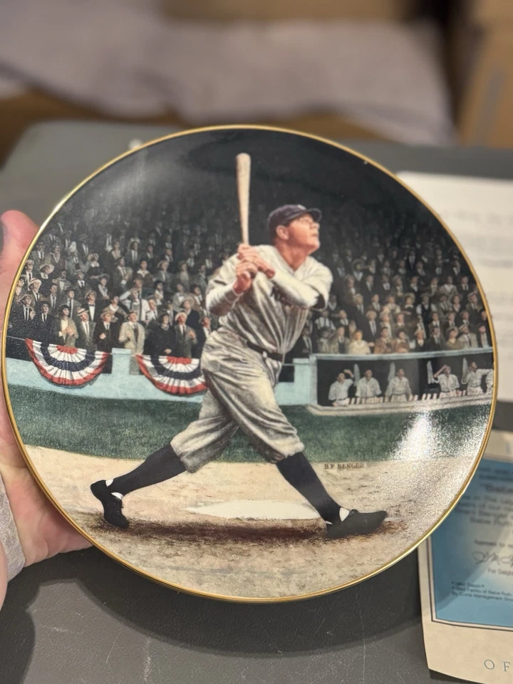 1992 Delphi The Legends of Baseball Babe Ruth: The Called Shot Decorative Plate - Image 2 of 4