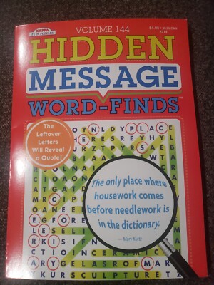 Kappa Word-finds Hidden Message Puzzle Word Search Volume