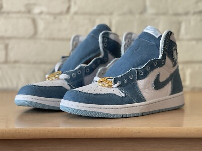 Nike Air Jordan 1 Retro High OG Shoes Denim DM9036-104 Women Size