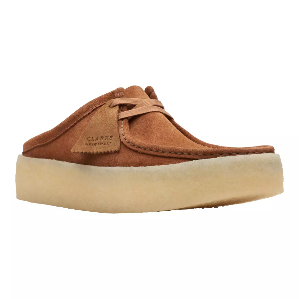 Mens Clarks Wallabee Cup Lo Mule Shoes - Tan Suede, Size 7.5 M US