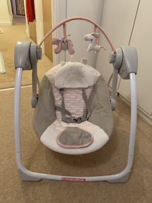 Ingenuity Comfort Go Compact Portable Baby Swing Flora The Unicorn  UK