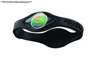 Power Balance Silicone Wristband: Black With Black Writing Medium Power Balance Silicone Wristband: Black With Black Writing Medium