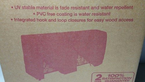 BLACK - Weather Resistant English Garden 8 ft.  Polyester Patio Log Rack Cover - Picture 4 of 12