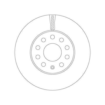 2x Bremsscheibe TRW DF6903S passend für SEAT SKODA VW AUDI