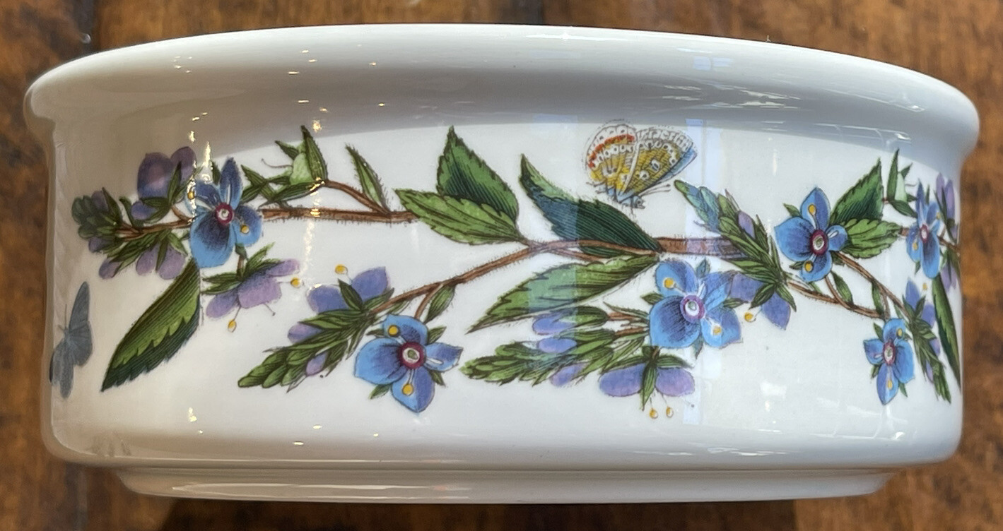 PORTMEIRION BOTANIC GARDEN SPEEDWELL PARMESAN CHEESE POT w/LID 5”W eBay