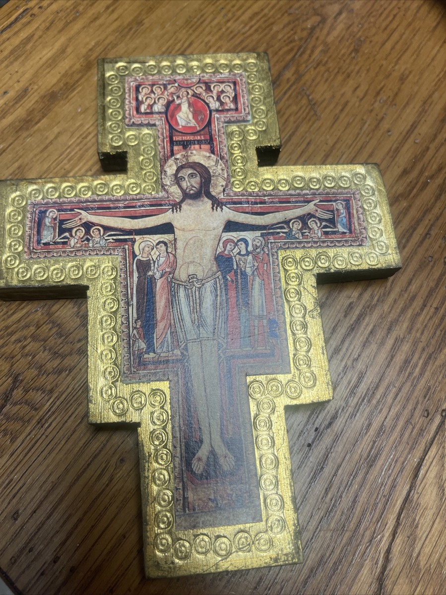 San Damian's Wooden Cross 10” X 7 3/4” Vintage | eBay