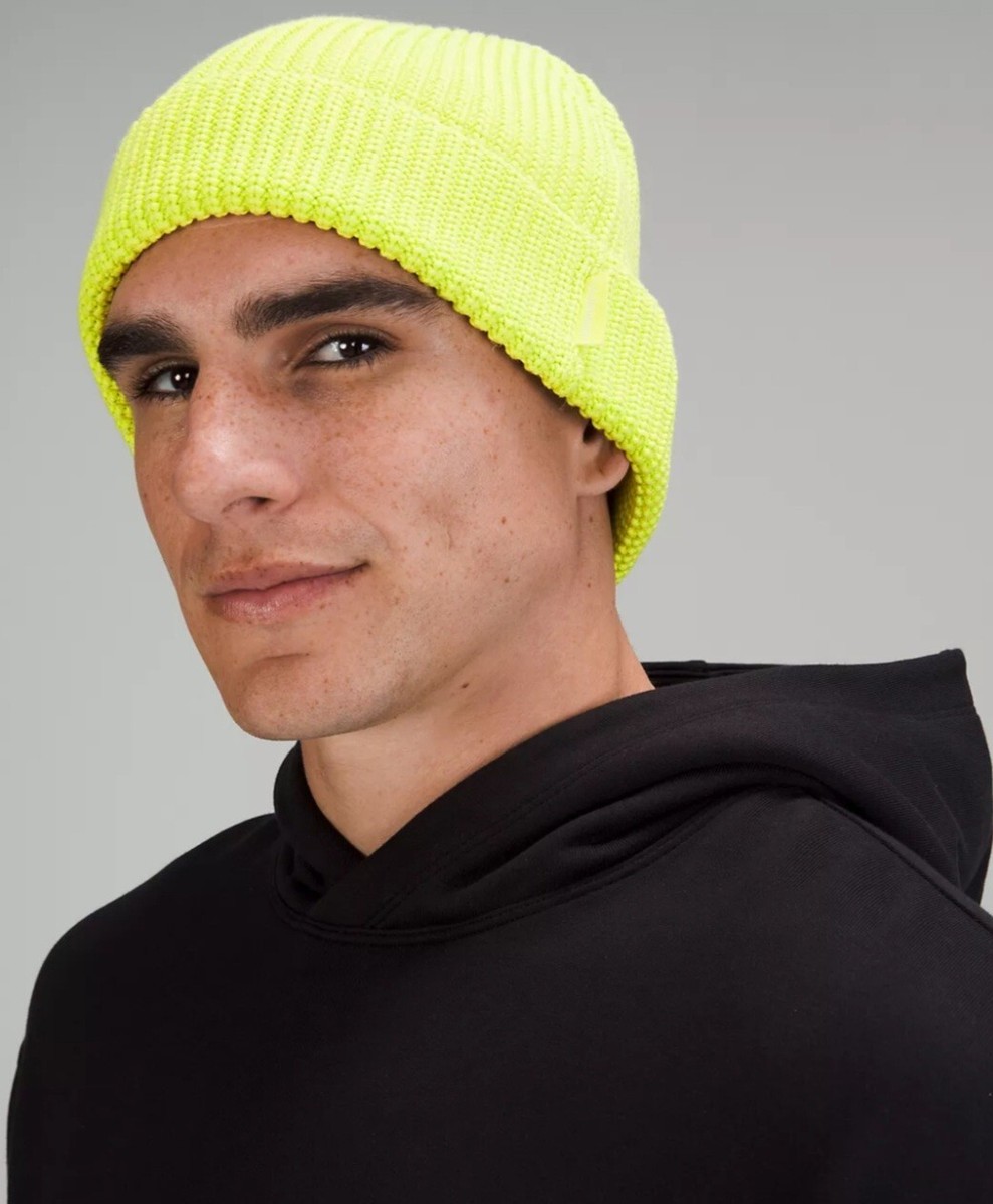 NWT Lululemon Close-Fit cotton-Blend Ribbed Knit Beanie ELLE yellow Size L/XL Lululemon Close-Fit Cotton-Blend Ribbed Beanie ELLE LU9B40S  main image 4