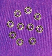 MOTOR BALL BEARINGS--2MM ID X 5MM OD-UNFLANGED AND OPEN-LOT of 10 - SEE DISCOUNT