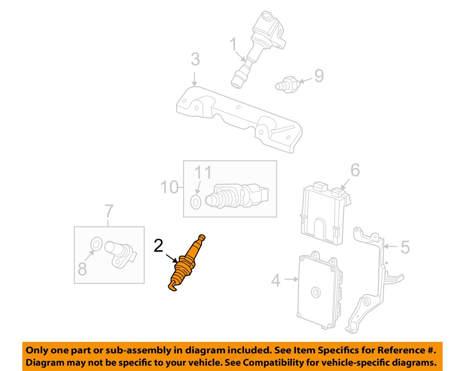 HONDA OEM 07-13 Fit Electrical Ignition System-Spark Plug 12290RB1003
