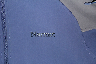 Men's Marmot Soft Shell Full Zip Fleece Lined Jacket RN#79448 Blue