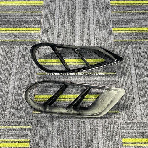 For Benz W205 C250 C43 NEW Gloss Black Front Bumper Grill Fog Air Vent Cover 15+ - Picture 14 of 15