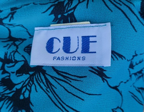Cue Fashions Belted Dress Puff Sleeve Three Button Shoulder Vintage - Picture 10 of 11