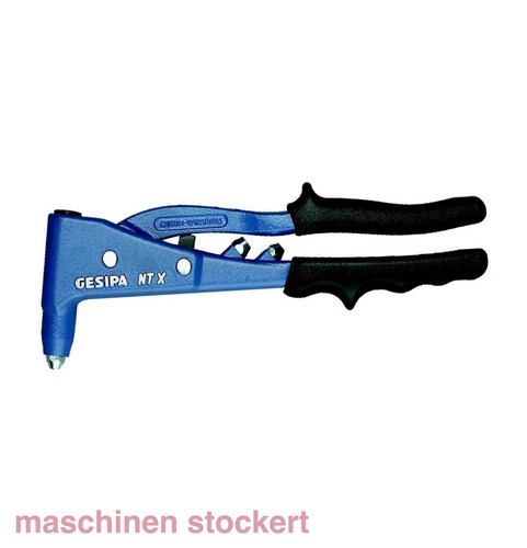 Rivettatrice Professionale Gesipa 7050011: A Doppia Leva, Include 3 Testine, Per Rivetti Fino A 5 Mm, Lunghezza 260 Mm