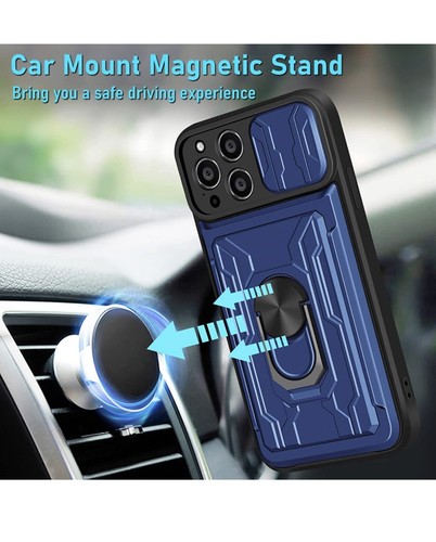 Custodia Aolcev per iPhone 14 Pro Max con porta carte custodia portafoglio e cover fotocamera - Foto 5 di 7