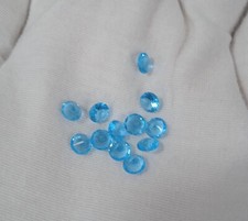 5mm Round Simulated Blue Aquamarine Excellent 2 Pcs Loose Stone For Pendant  15