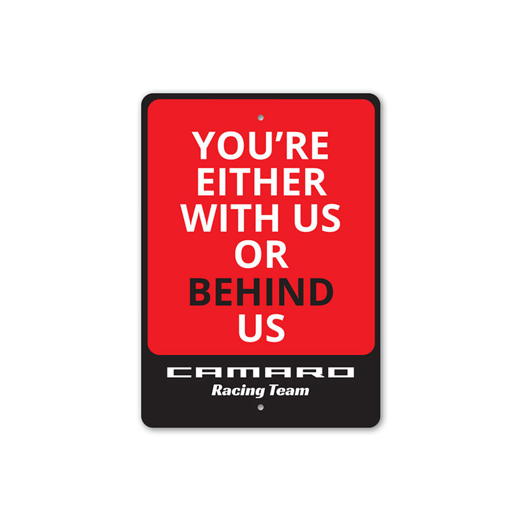 Vintage Chevy Camaro Racing Garage Metal Wall Sign for Parking Decor