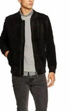 Bellfield Mens B Paleo Suede Jacket Black Siz...
