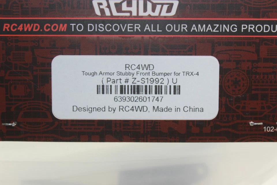 RC4WD RC4ZS1992 Tough Armor Stubby Front Bumper für TRX-4 NEU in OVP - Bild 2 von 4