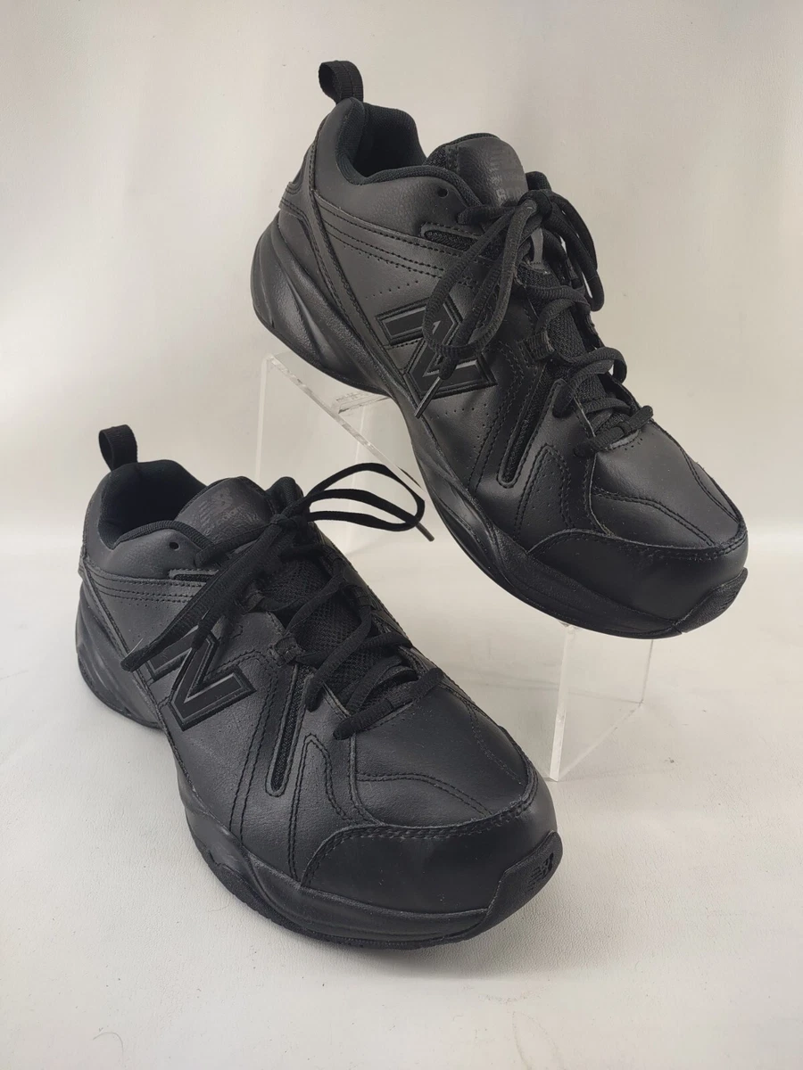 New Balance 608 V4 All Black Leather‎ Comfort Walking Shoes Mens Size US 11.5 4E New Balance Mens 608 V4 Running Shoes Black MX608V4B Low Top  main image 2