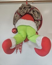 Grinch Doorhanger Wreath Christmas New In Bag Merry Christmas 15" X 12" Door