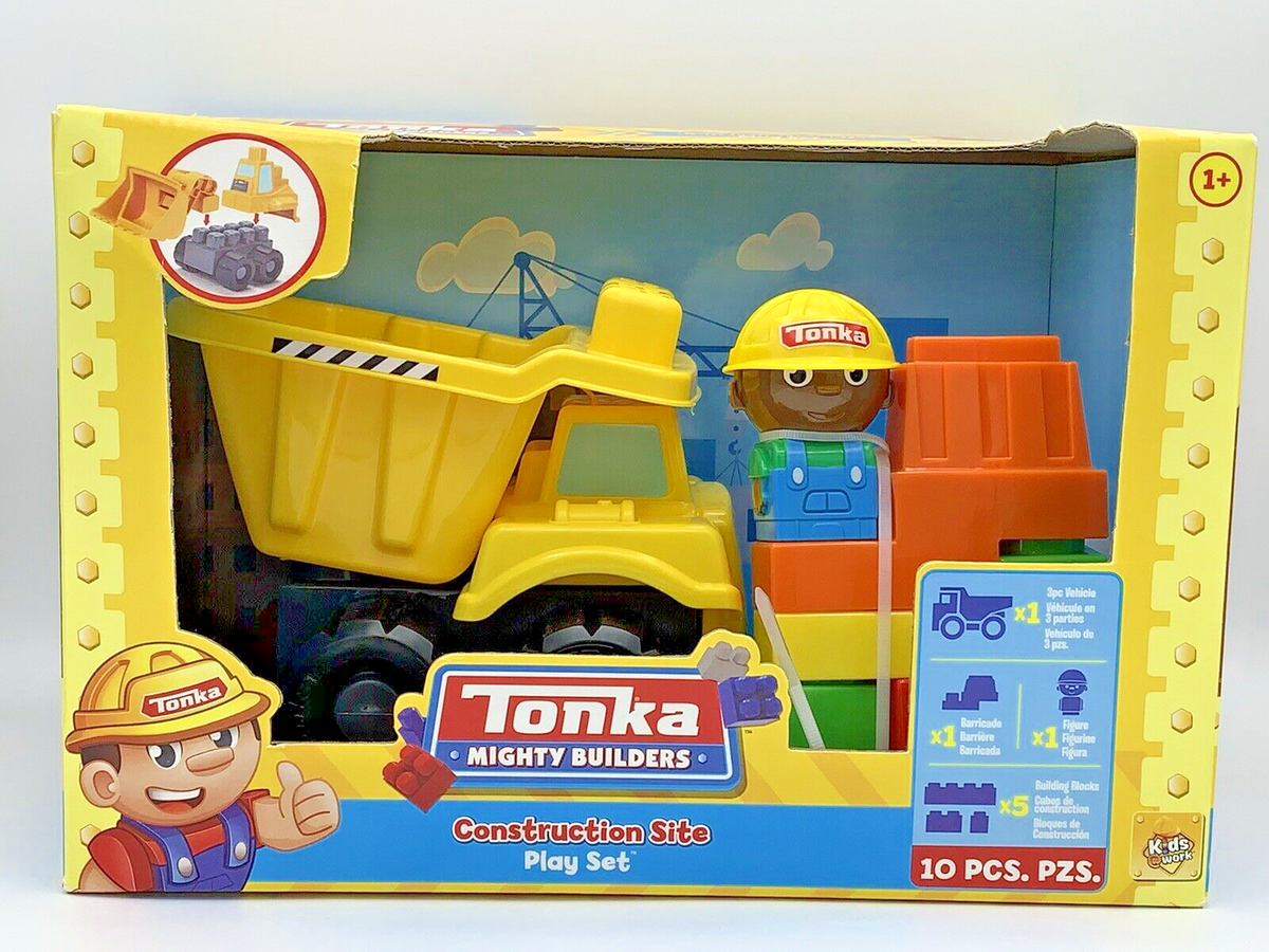 TONKA Mighty Builders Construction Site Play Set Dump Truck 10 Piece Brand  New