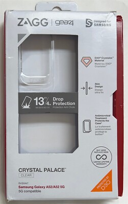 ZAGG - Gear4 Crystal Palace Case for Samsung Galaxy A52/A52 5G - Clear