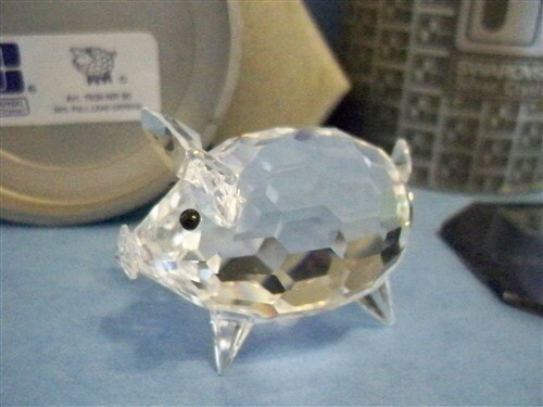 SWAROVSKI CERDO MEDIANO RARA VARIACIÓN 1 DISCO DE CRISTAL COLA RETIRADO 010031 SIN USAR, EN CAJA CERTIFICADO DE AUTENTICIDAD - Imagen 2 de 6