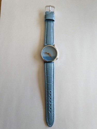 Rare AKTEO Watch Quartz Women's Sky Blue Vintage Band replaced From JP USED - Picture 7 of 8