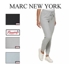 Marc New York Ladies Ribbed Drawstring Fleece Jogger F14