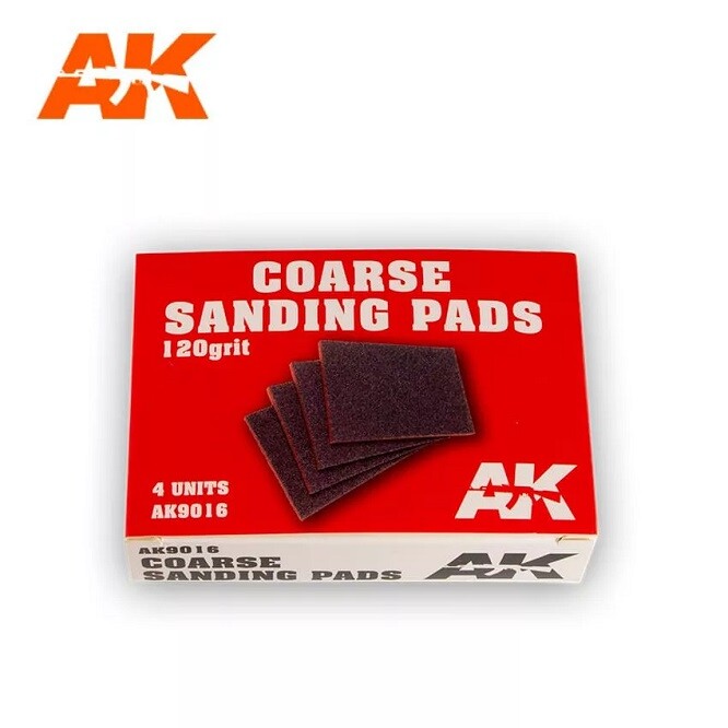 Ak Interactive AK9016 - Coarse Sanding Pads 120 Grit.4 Units - New