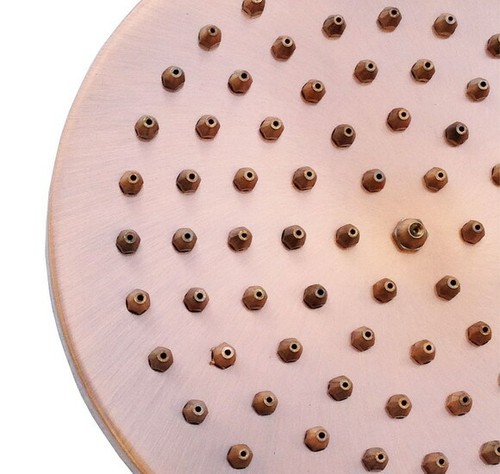 Antique Red Copper Round Shape Bathroom Rainfall Rain Top Shower Heads 2sh002 - Picture 6 of 7