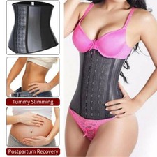 100 Latex Waist Trainer Belt Long Torso Shaperwear Abdomen Tummy Control Shaper