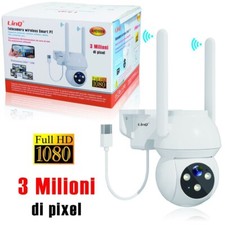 x Telecamera Sorveglianza 4G PT 3MP Full HD LinQ AHD5004 Rilevamento AI e Audio
