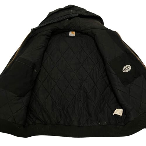 Giacca Carhartt Active vintage J140 nera foderata trapuntata uomo XL made in USA - Foto 10 di 20