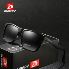 DUBERY Men Sports Polarized Sunglasses Outdoor Driving Fishing Square Glasses