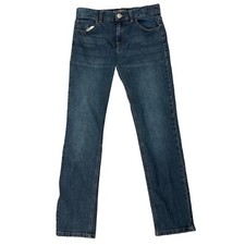 Silver Jeans Girls Youth 14 Blue Denim Triple 5 Straight Leg Stretch Mid Rise