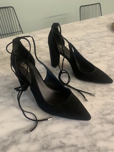 ankle wrap block heel