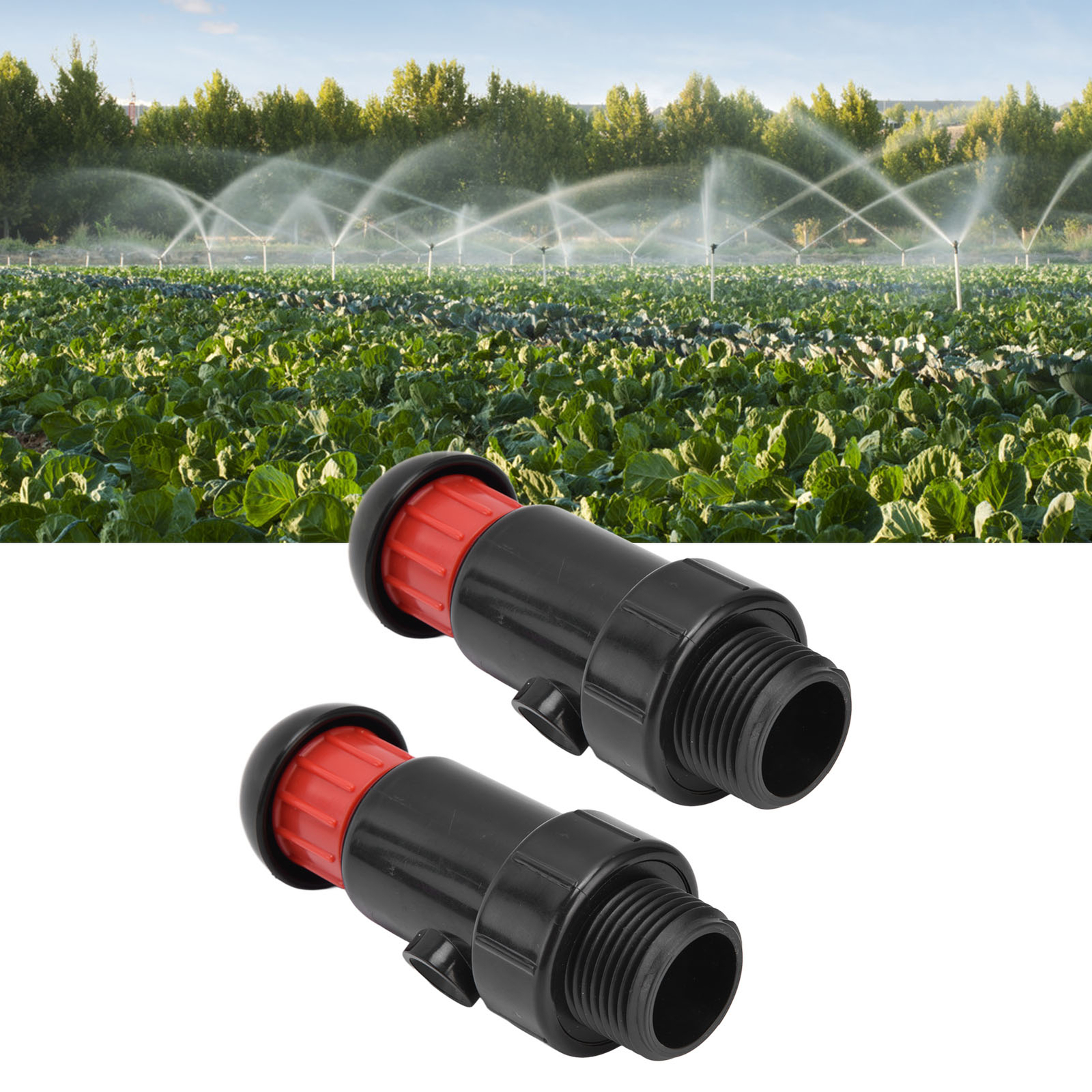 2Pcs Irrigation Exhaust Valve External Thread G3 / 4 Easy Use Good