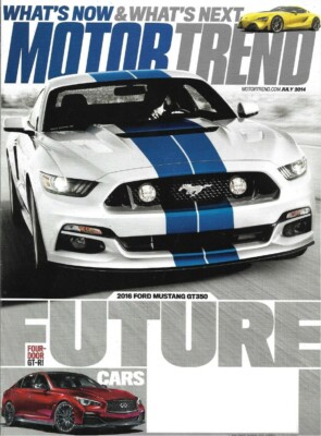 MOTOR TREND 2014 JULY - GT350, S62 AMT, 918 SPYDER, BMW i8
