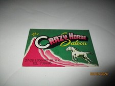 Vintage Hong Kong 1968-1969 Crazy Horse Saloon Business Card