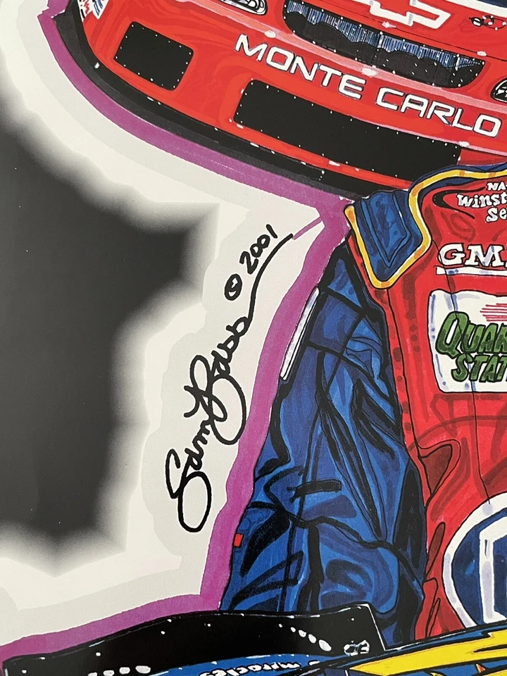Плакат Jeff Gordon Gallery Collection Dupont NASCAR Sam Bass 2001 24 x 18 1024 - Изображение 3 из 4