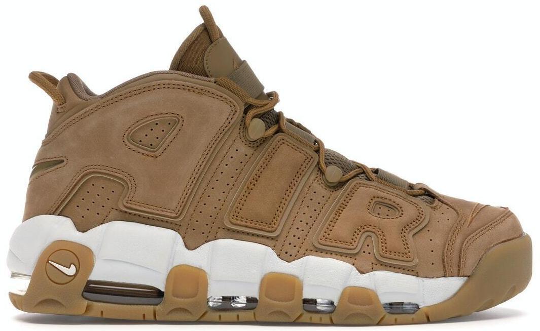 スニーカー Nike Air More Uptempo Quilted Wheat Gum Light Brown This Women's Nike Air More Uptempo Gets A Wheat Makeover