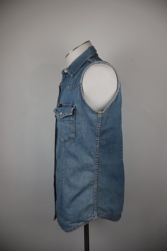 LEE CAMICIA JEANS SMANICATA UOMO COTONE L MAN CASUAL VINTAGE SHIRT COTTON DENIM - Photo 5/8