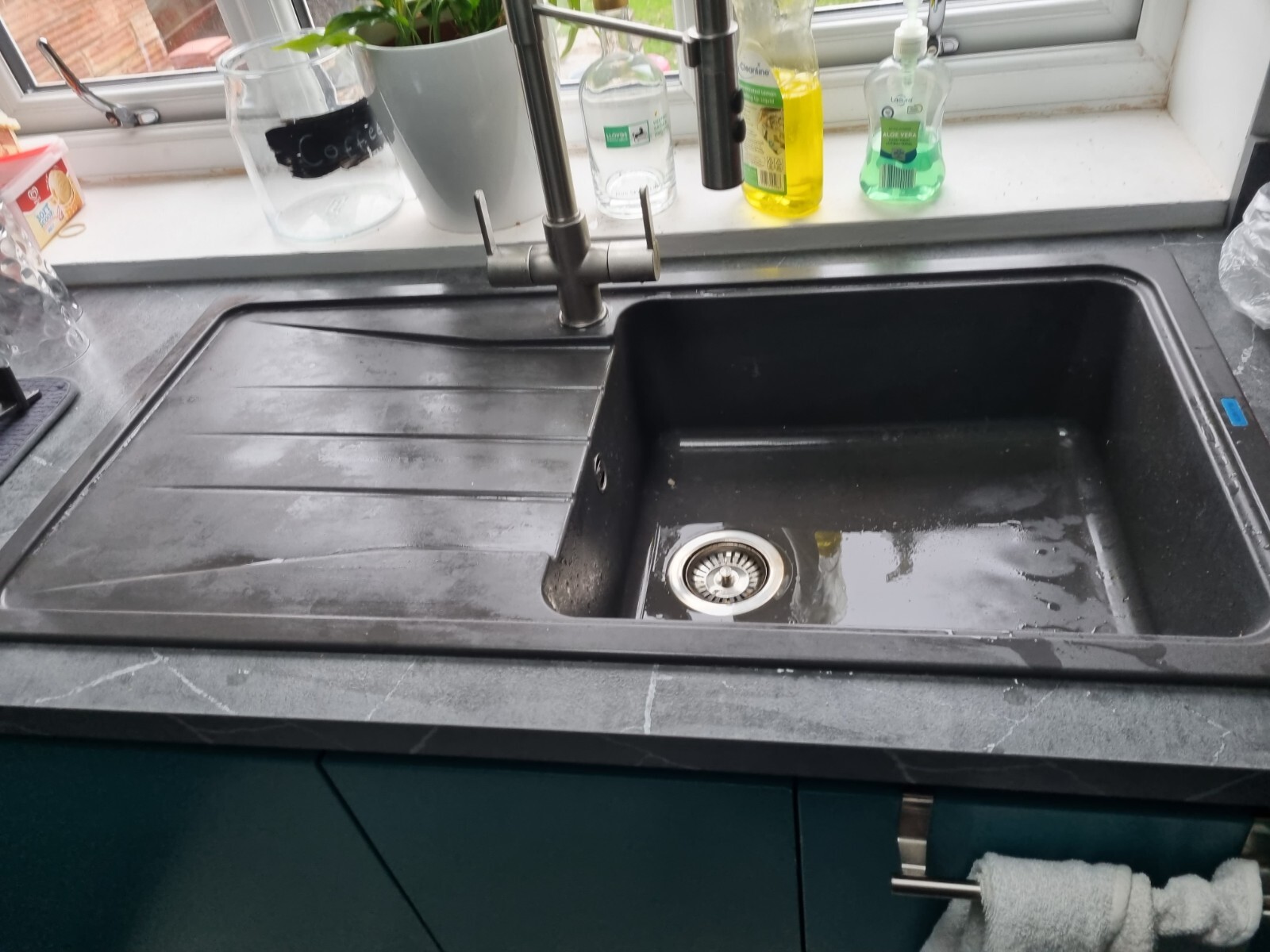 Kitchen Sink (Wren)Minorca Composite 1.5 Bowl RVS Black/Gray eBay