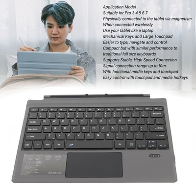 BT Keyboard Ultra Slim Quiet Typing Magnetic Wireless Keyboard With Touchpad Hot