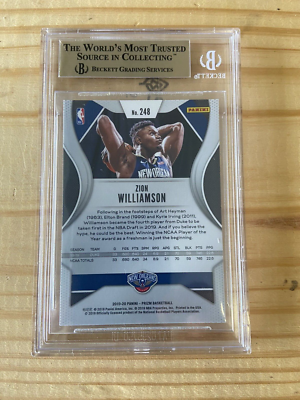 2019-20 Panini Prizm Zion Williamson RC #248 BGS 9.5 GEM MINT . | eBay