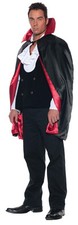 Cape Reversible 44 Inches Adult Costume Black  Red Vampires Underwraps