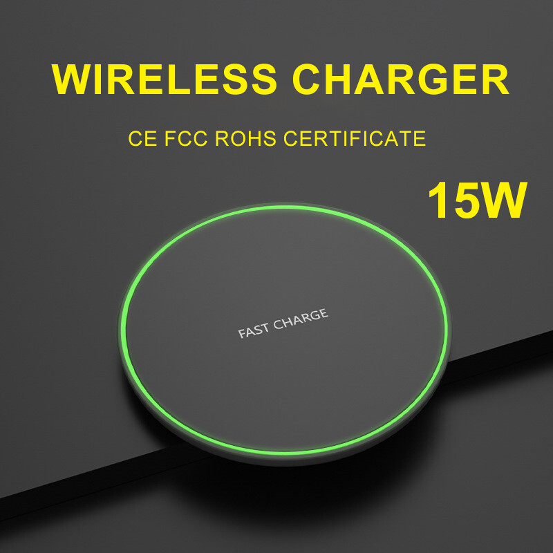 15W Wireless Fast Charger Charging Pad Dock for Samsung iPhone Xiaomi Huawei-image