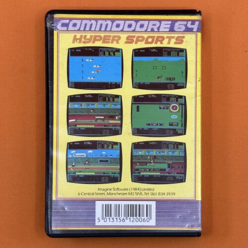 Hyper Sports By Konami For Commodore 64 C64 Tape In Soft Clamshell Working - Picture 2 of 3