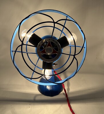 Vintage Handy Breeze Desk Fan 3328NConverted to Art Lamp Restoration Style